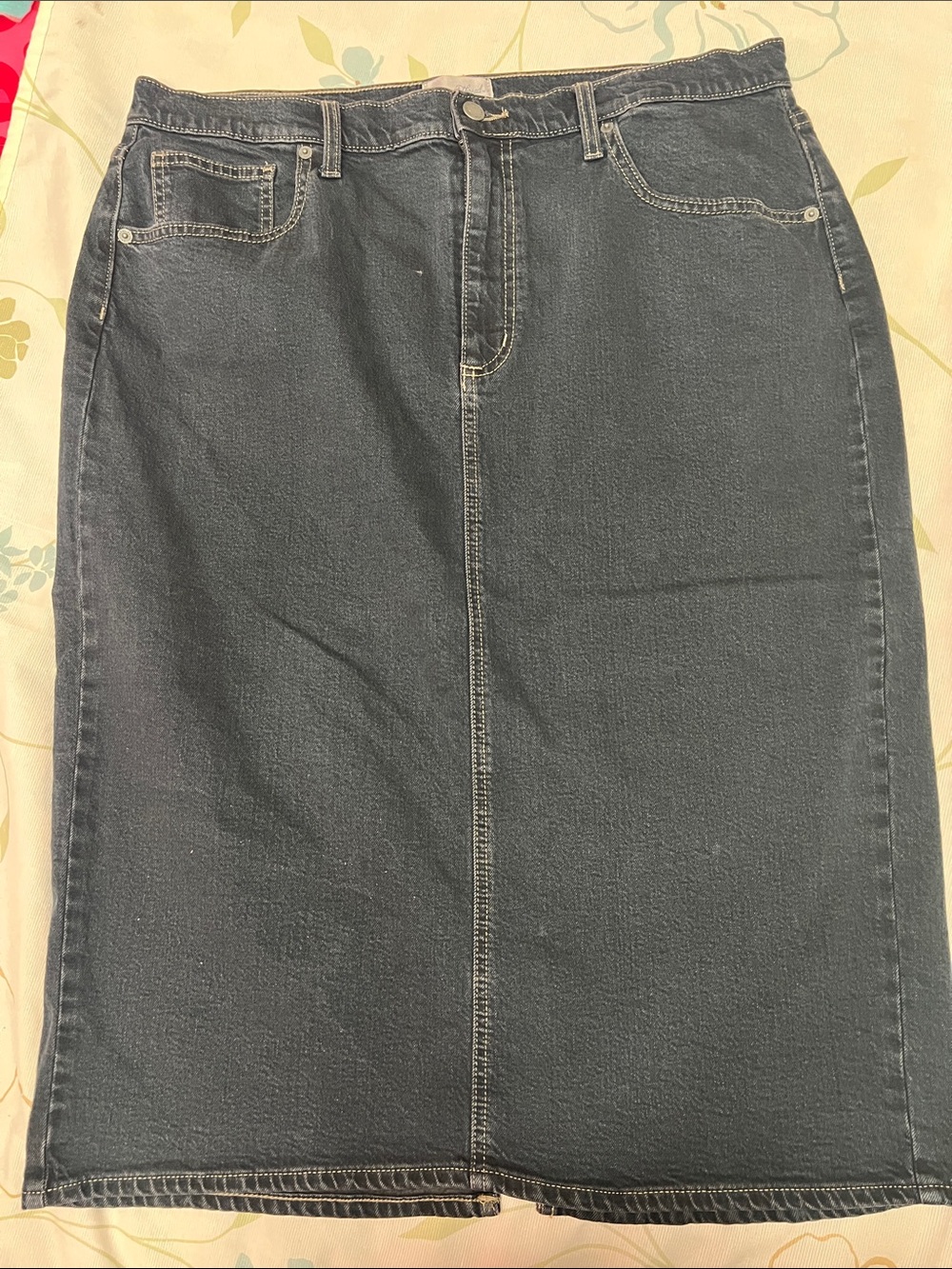 Universal Thread Dark Wash Denim Midi Skirt
